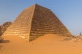Pyramids of Meroe in Sud Royalty Free Stock Photo