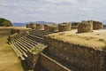 Pyramids in Monte Alban, Mexico. Royalty Free Stock Photo