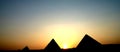 Pyramids sunset Royalty Free Stock Photo