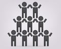 Pyramids team Icon. Vector. team Icon Art web logo teamwork , people, unit. Royalty Free Stock Photo