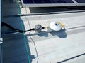 The Pyranometer installation for Solar Rooftop system Royalty Free Stock Photo