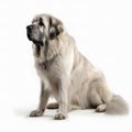 Pyrenean Mastiff breed dog isolated on white background Royalty Free Stock Photo