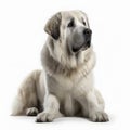 Pyrenean Mastiff breed dog isolated on white background Royalty Free Stock Photo