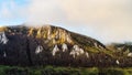 Pyrenee mountains sunrise view with beautiful sun and shadows Royalty Free Stock Photo