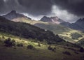 Pyrenees mountains dramatic moody landscape