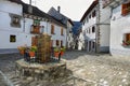 Pyrenees stone houses in Anso valley Huesca Aragon spain Royalty Free Stock Photo