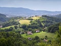 Pyrennees mountains at the border between Spain and france in Pays Basque