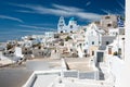 Pyrgos village on Santorini island, Greece