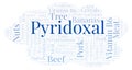 Pyridoxal word cloud. Royalty Free Stock Photo