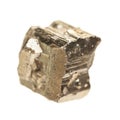 Pyrite - cubes isolated on white background