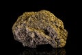 Pyrite in front of black Background