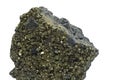 Pyrite iron sulfide and galena or lead glance lead sulfide mineral, also source of silver, cubic crystal system mineral stone Royalty Free Stock Photo