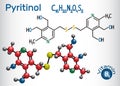 Pyritinol molecule, is a vitamin B6. Structural chemical formula