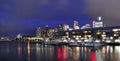 Pyrmont Harbour Dock Sydney at night Royalty Free Stock Photo