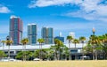 Pyrmont Park, Johnstons Bay with Cityscape view in the background, Sydney, Australia. Royalty Free Stock Photo