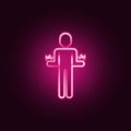 pyrokinesis neon icon. Elements of Mad science set. Simple icon for websites, web design, mobile app, info graphics Royalty Free Stock Photo