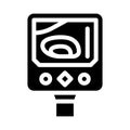 Pyrometer device glyph icon vector illustration black