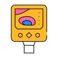 pyrometer device icon color illustration Royalty Free Stock Photo