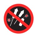 pyrotechnic objects is prohibited dark sticker