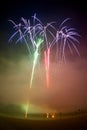 Colorful Fireworks, long exposure, vertical format Royalty Free Stock Photo