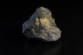 Pyrrhotite mineral stone on black background