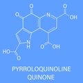 Pyrroloquinoline quinone PQQ redox cofactor molecule. Skeletal formula. Royalty Free Stock Photo