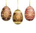 Pysanky easter eggs Royalty Free Stock Photo