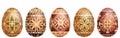 Pysanky easter eggs Royalty Free Stock Photo