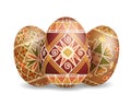 Pysanky easter eggs Royalty Free Stock Photo