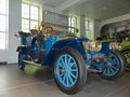 Pyshma, Russia - 09/12/2020: Exhibition of retro cars. Car `Renault Type DM 11 CV Tourer`, 1913, phaeton, 4-cylinder, inline