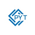 PYT letter logo design on white background. PYT creative circle letter logo Royalty Free Stock Photo