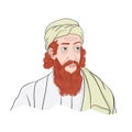 Pythagoras flat vector illustration