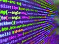 Python binary code. Photo of computer digital background. Web development work concept. Programming code abstract background Royalty Free Stock Photo