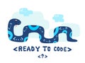 Python code language sign. Programming coding and developing concept Royalty Free Stock Photo