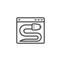 Python Code line icon