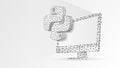 Python coding language sign on computer monitor. Device, programming, developing concept. Abstract, digital, wireframe Royalty Free Stock Photo