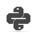 Python Icon isolated on background. Trendy snake vector symbol f
