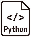 Python icon | Major programming language vector icon illustration