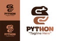 Python Logo Modern Minimalist Wild Reptile Branding Royalty Free Stock Photo