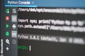 Python programming console