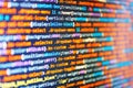 Python programming developer code. Programming of Internet website. Royalty Free Stock Photo