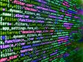Python programming developer code. Mobile app building. Computer science lesson. Developer working on websites codes in office. Royalty Free Stock Photo