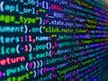 Python programming developer code. Software background technology. Coding application by programmer developer. Web programming and Royalty Free Stock Photo
