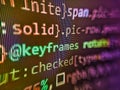 Python programming developer code. Source PC website developer. Programming code screen of software developer. Digital code. Royalty Free Stock Photo