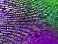 Python programming developer code. Web developer HTML code with CSS on screen. Code on dark background. Php code on blue Royalty Free Stock Photo