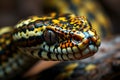 Close up macro footage of a snake head,Generative AI Royalty Free Stock Photo