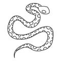 Python snake icon, outline style