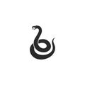python snake logo vector icon illustration Royalty Free Stock Photo
