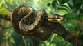 Python in Tropical Habitat Royalty Free Stock Photo