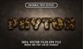 Pyton 3d text effect. editable text effect cartoon style. psd smart object Royalty Free Stock Photo